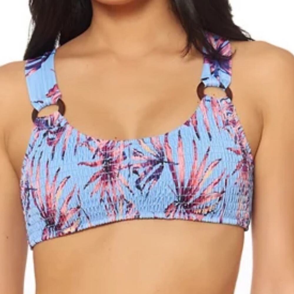 Jessica Simpson Palmy Days o-ring bandeau swim top